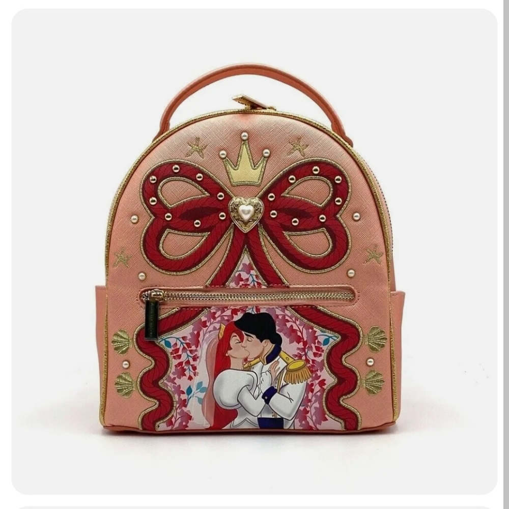 NWT Danielle Nicole Disney Little Mermaid Ariel and Eric Wedding Backpack